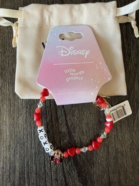 Disney Little Words Project Minnie ‘XOXO' Beaded Bracelet - Small - NWT